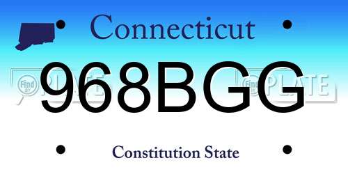 968BGG Connecticut License Plate
