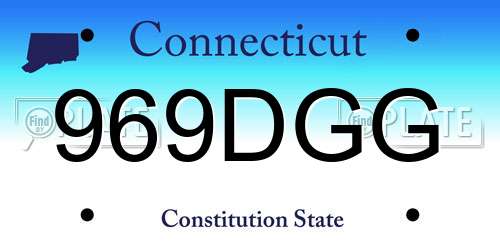 969DGG Connecticut License Plate
