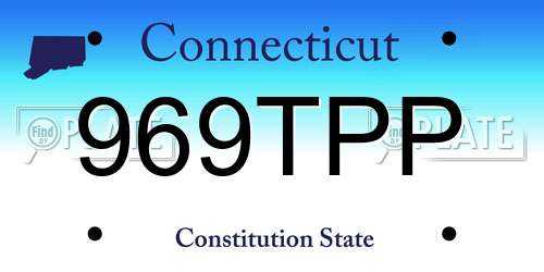 969TPP Connecticut License Plate