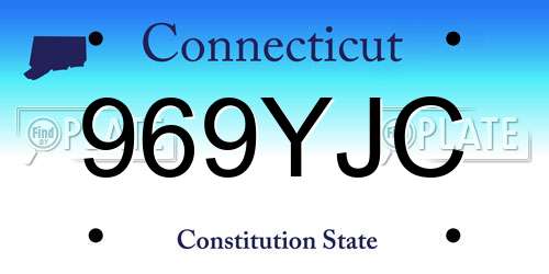 969YJC Connecticut License Plate