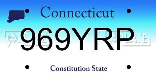 969YRP Connecticut License Plate