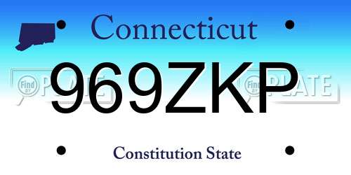 969ZKP Connecticut License Plate