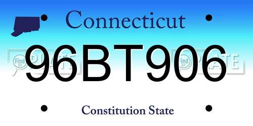 96BT906 Connecticut License Plate