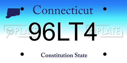 96LT4 Connecticut License Plate