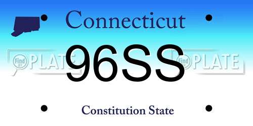 96SS Connecticut License Plate