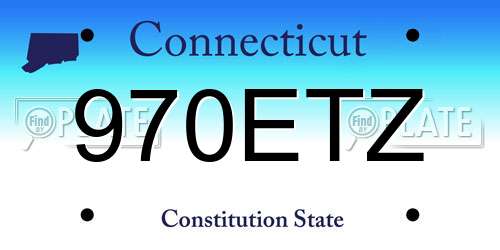 970ETZ Connecticut License Plate