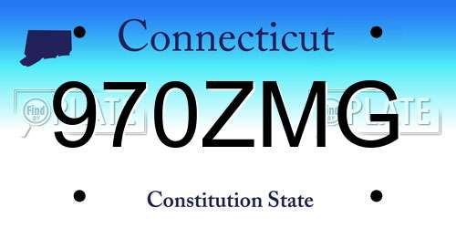 970ZMG Connecticut License Plate