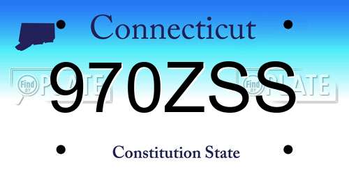 970ZSS Connecticut License Plate