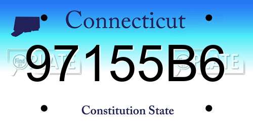 97155B6 Connecticut License Plate