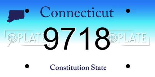9718 Connecticut License Plate