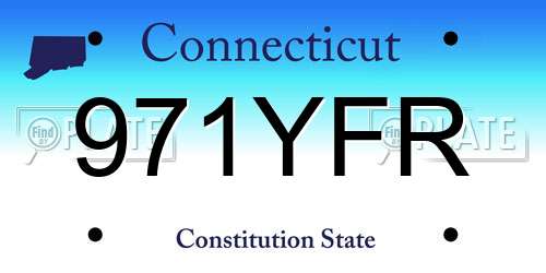 971YFR Connecticut License Plate