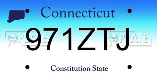 971ZTJ Connecticut License Plate