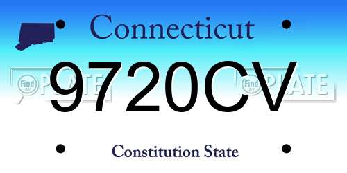 9720CV Connecticut License Plate