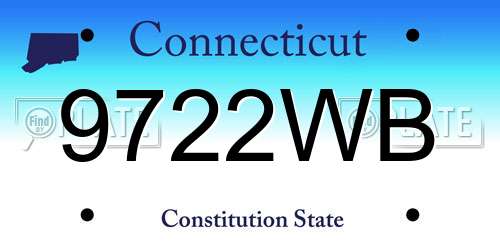 9722WB Connecticut License Plate