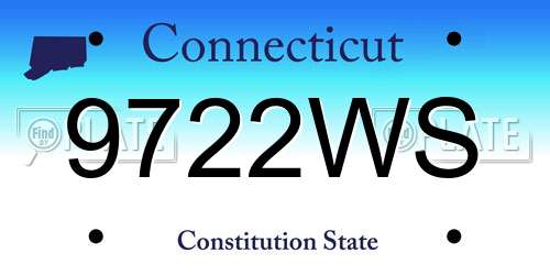 9722WS Connecticut License Plate