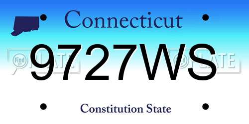 9727WS Connecticut License Plate