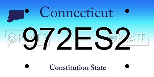 972ES2 Connecticut License Plate