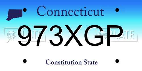 973XGP Connecticut License Plate