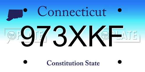 973XKF Connecticut License Plate
