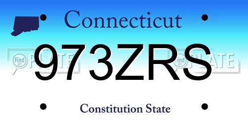 973ZRS Connecticut License Plate