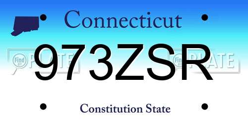 973ZSR Connecticut License Plate