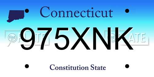 975XNK Connecticut License Plate