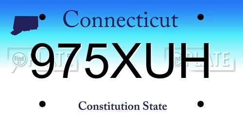 975XUH Connecticut License Plate