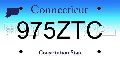 975ZTC Connecticut License Plate