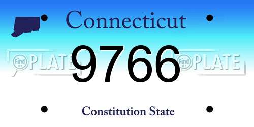 9766 Connecticut License Plate