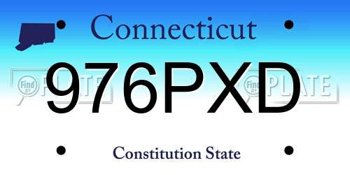 976PXD Connecticut License Plate