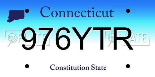 976YTR Connecticut License Plate
