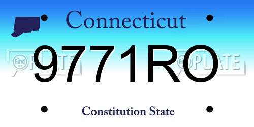 9771RO Connecticut License Plate
