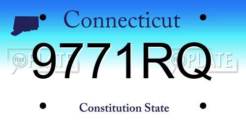 9771RQ Connecticut License Plate