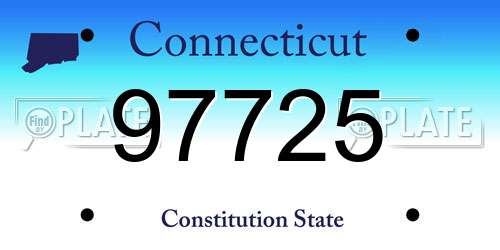 97725 Connecticut License Plate
