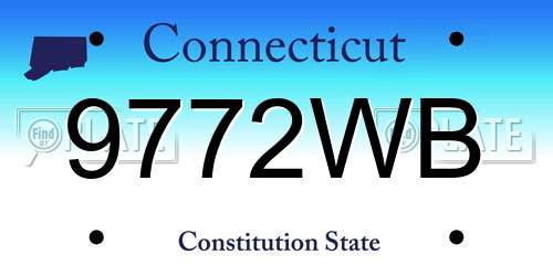 9772WB Connecticut License Plate