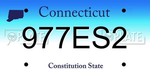 977ES2 Connecticut License Plate