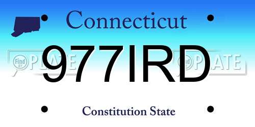 977IRD Connecticut License Plate