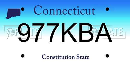 977KBA Connecticut License Plate