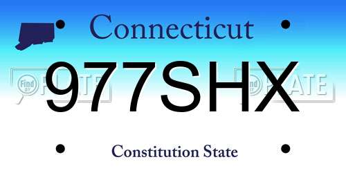 977SHX Connecticut License Plate