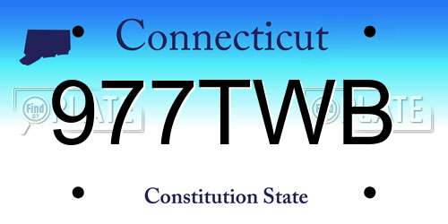 977TWB Connecticut License Plate