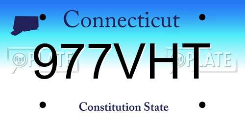 977VHT Connecticut License Plate