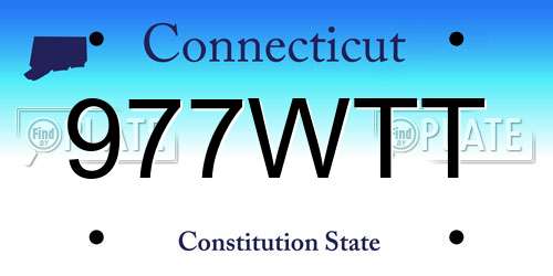 977WTT Connecticut License Plate