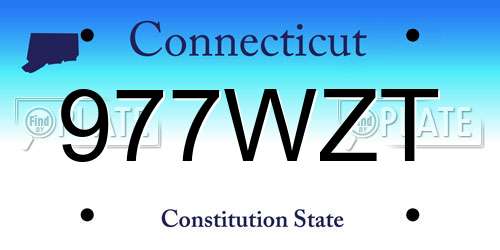 977WZT Connecticut License Plate