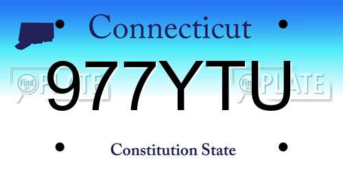 977YTU Connecticut License Plate