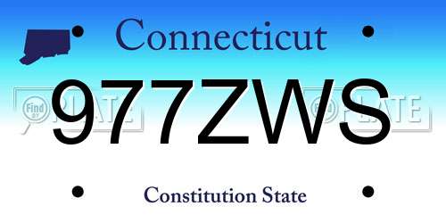 977ZWS Connecticut License Plate