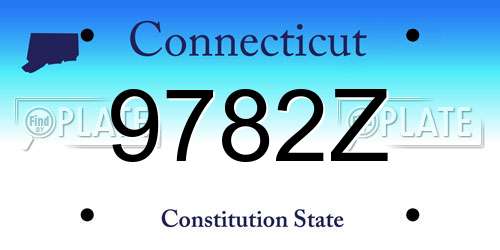 9782Z Connecticut License Plate