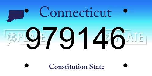 979146 Connecticut License Plate