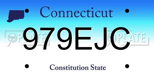 979EJC Connecticut License Plate