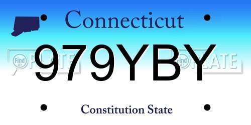 979YBY Connecticut License Plate