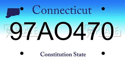 97AO470 Connecticut License Plate